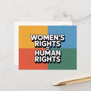 Frauenrechte sind Menschenrechte Postkarte