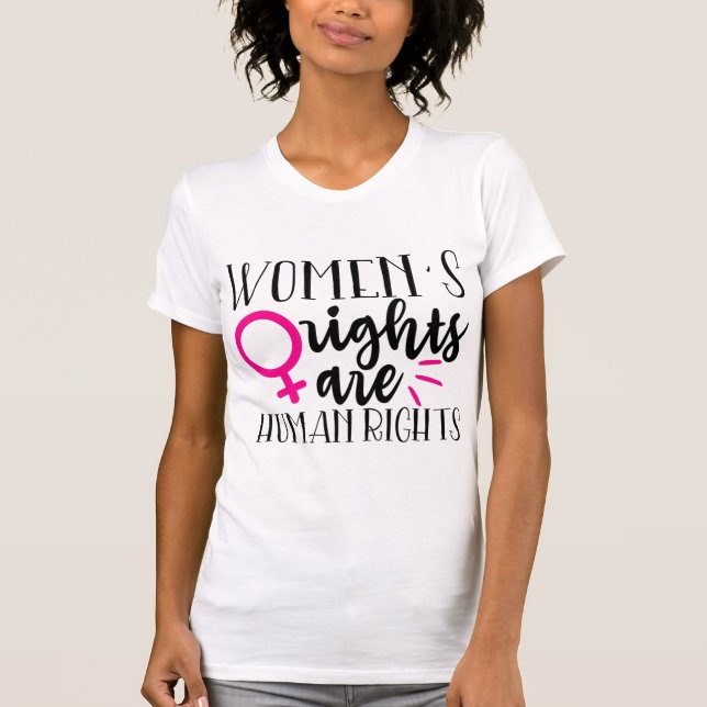 Frauenrechte sind Menschenrechte T-Shirt (Vorderseite)