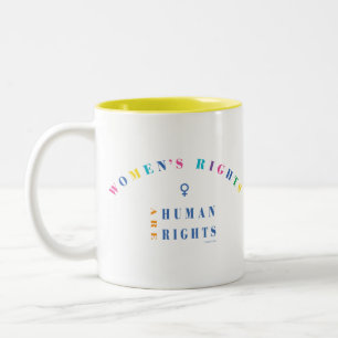 Frauenrechte sind Menschenrechte, Tee-Kaffee-Tasse Zweifarbige Tasse