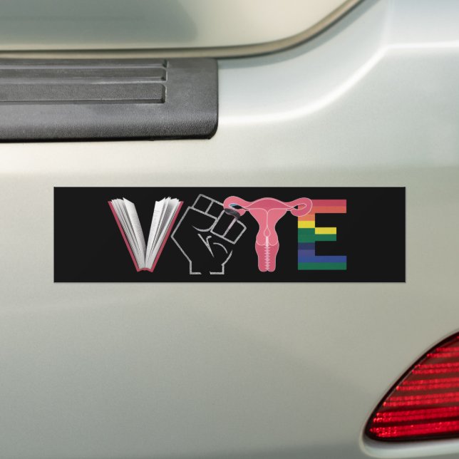 Frauenrechte verboten Bücher LGBTQ Autoaufkleber (Auf Auto)