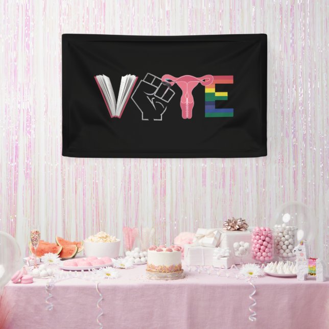 Frauenrechte verboten Bücher LGBTQ Banner (Party)