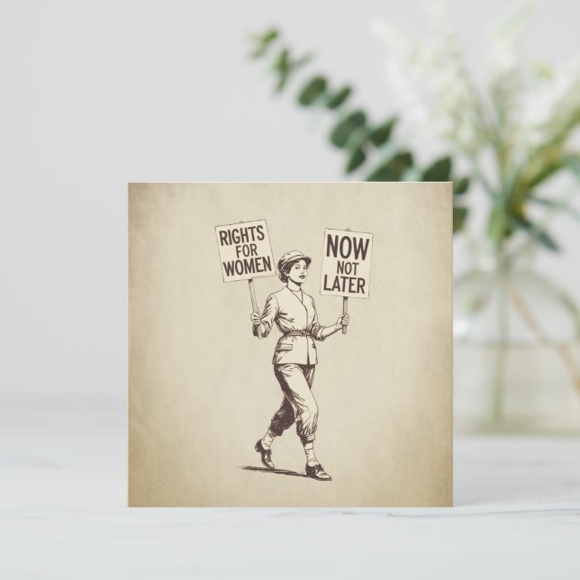 Frauenrechte, Vintage feministische Suffragette Ar (Stehend Vorderseite)