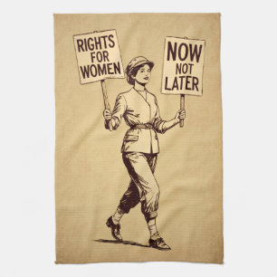 Frauenrechte, Vintage feministische Suffragette Ar Geschirrtuch