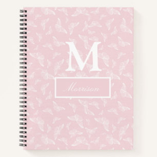 Frauenrosa-Schmetterling-Spiral-Notebook Notizbuch