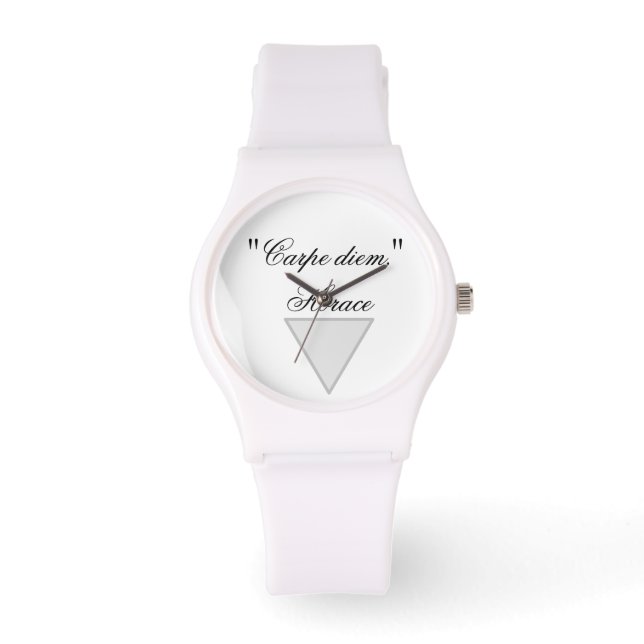 Frauenschau: Sporty White Silicon Watch Armbanduhr (Vorderseite)