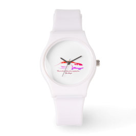 Frauenschau: Sporty White Silicon Watch Armbanduhr