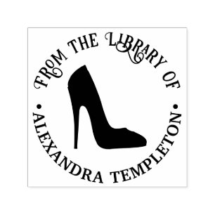 Frauenschuh mit Stiletto-Absatz Schuh Bibliotheksb Permastempel