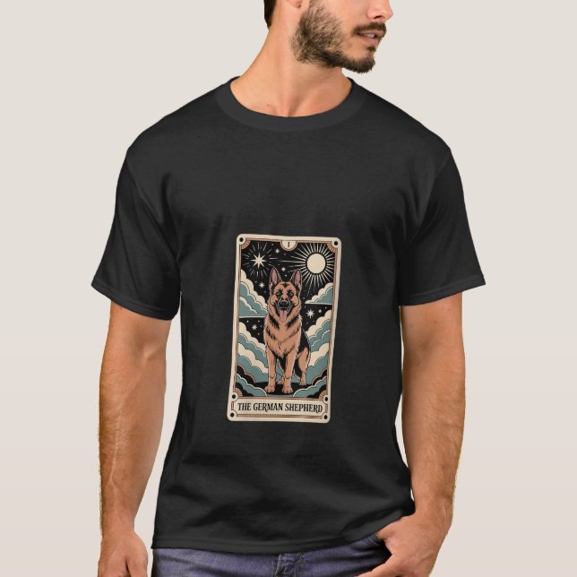 Frauenschuhe Deutsche Schäferhirte Tarot Card V Ne T-Shirt (Vorderseite)