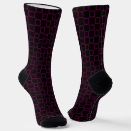 Frauensocken, Lila Violett Schwarzes klassisches D Socken