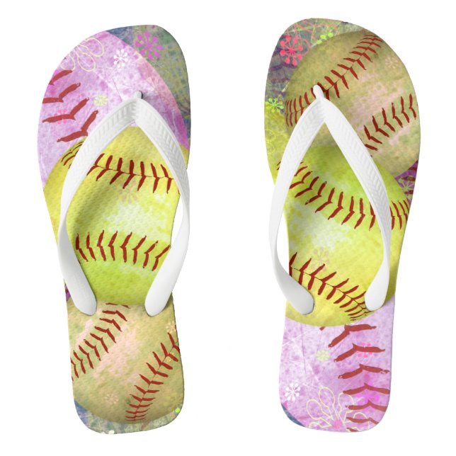 FrauenSoftball Flip Flops (Fußbett)