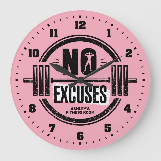 Frauenspielraum Fitness Personalisierte Uhr (Vorderseite)