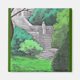 Frauenstatue im Garten eines italienischen Parks Magnet