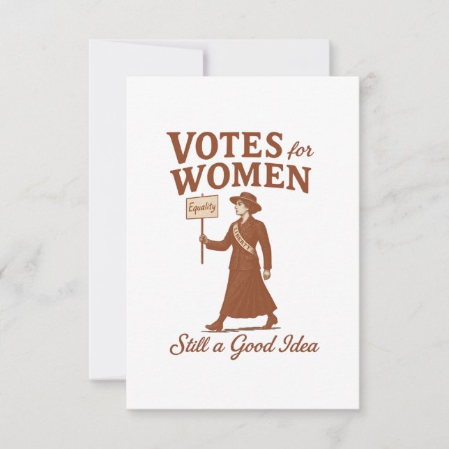 Frauenstimmen, Vintage Suffragetart Karte (Vorderseite)