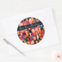 Frauenstimmrechte leeren Inside Card Runder Aufkleber