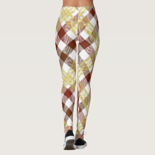 FrauenSummer Gingham überprüft Karierte Kleidung Leggings