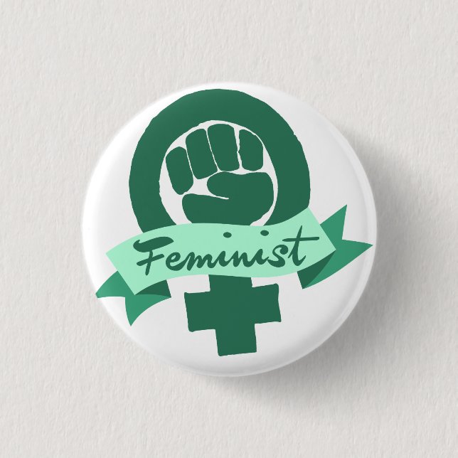 Frauensymbol aquamarin button (Vorderseite)