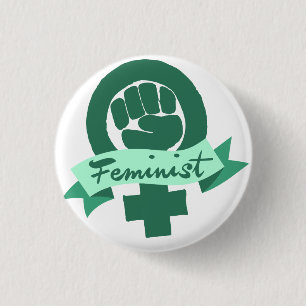 Frauensymbol aquamarin button