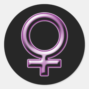 Frauensymbol Runder Aufkleber