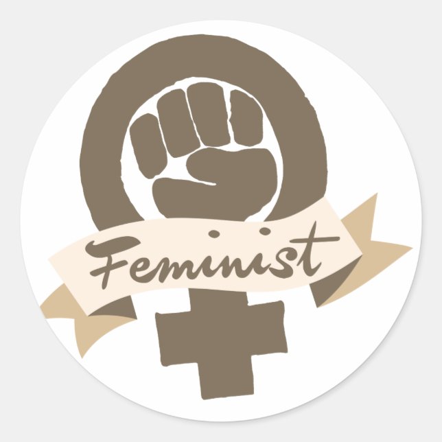 Frauensymbol Runder Aufkleber (Vorderseite)
