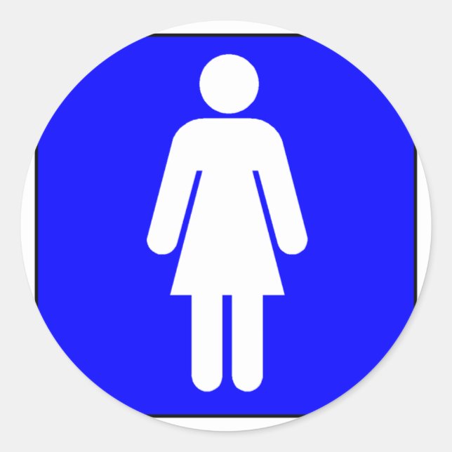Frauensymbol Runder Aufkleber (Vorderseite)