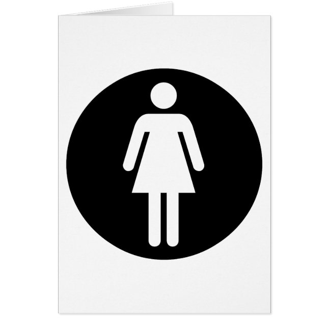 Frauensymbol schwarzer Kreis (Vorne)