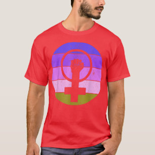 Frauensymbolik Frauengleichheit Frauen in die Höhe T-Shirt