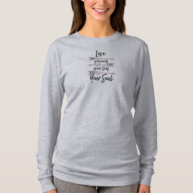 Frauent-shirt der Liebe sich T-Shirt (Vorderseite)