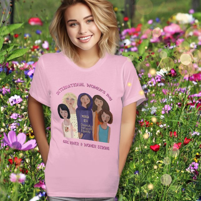 Frauentag | Girl-Power pink T-Shirt (Women's Day _ Girl power pink T-Shirt -Meadow)