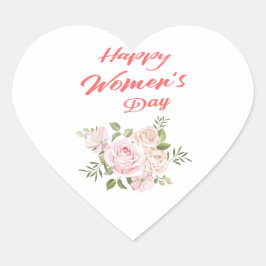 Frauentag Herz-Aufkleber