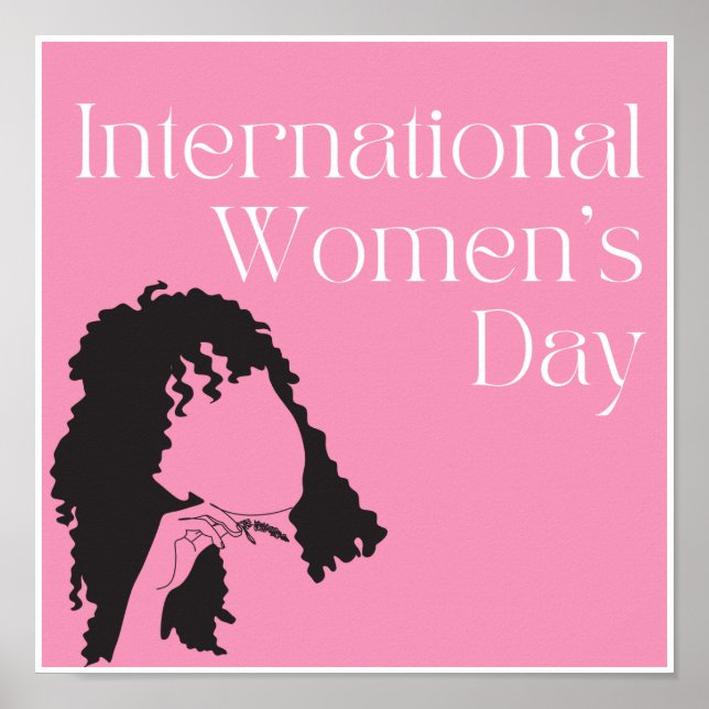 Frauentag Thema niedliches Design Poster (Vorne)