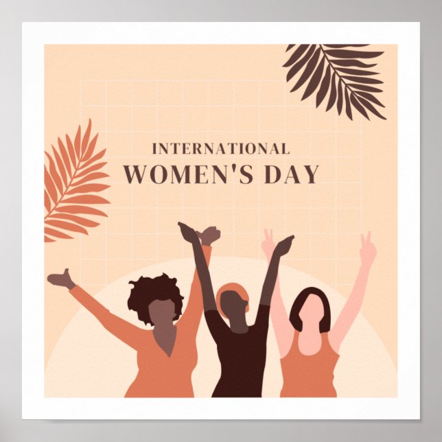 Frauentag Thema niedliches Design Poster (Vorne)