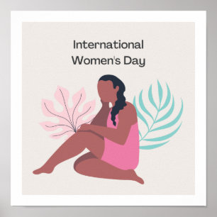 Frauentag Thema süßes Design Poster