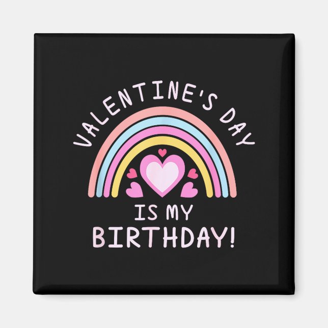 Frauentag Valentinstag Geburtstag Regenbogen  Magnet (Vorne)
