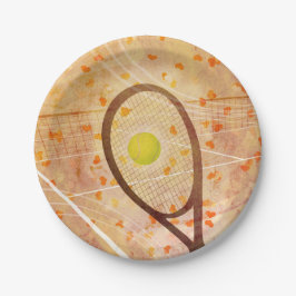 Frauentennis "Tennis-Liebe" Pappteller