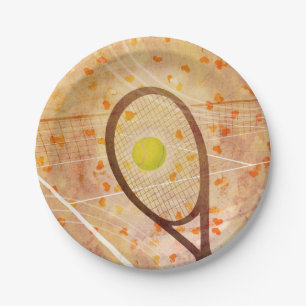 Frauentennis "Tennis-Liebe" Pappteller