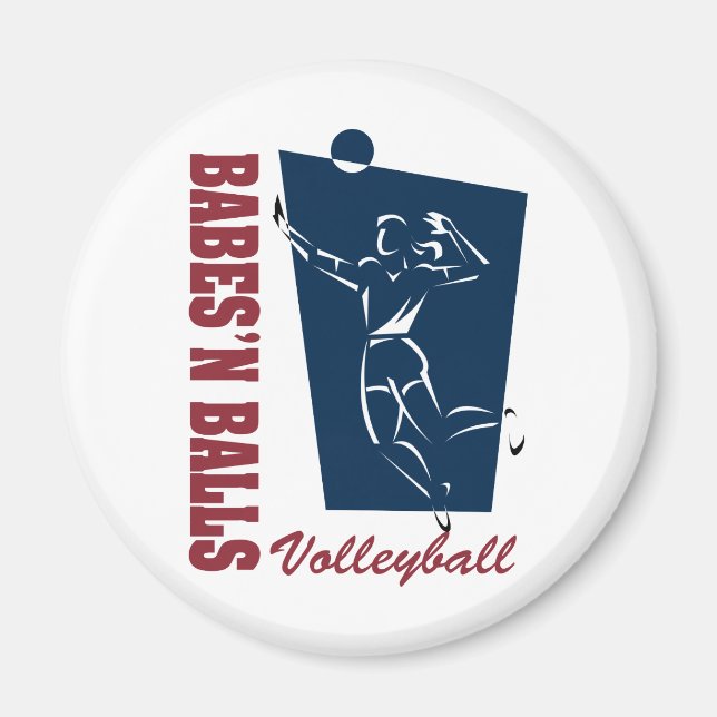 Frauenvolleyball Magnet (Vorne)