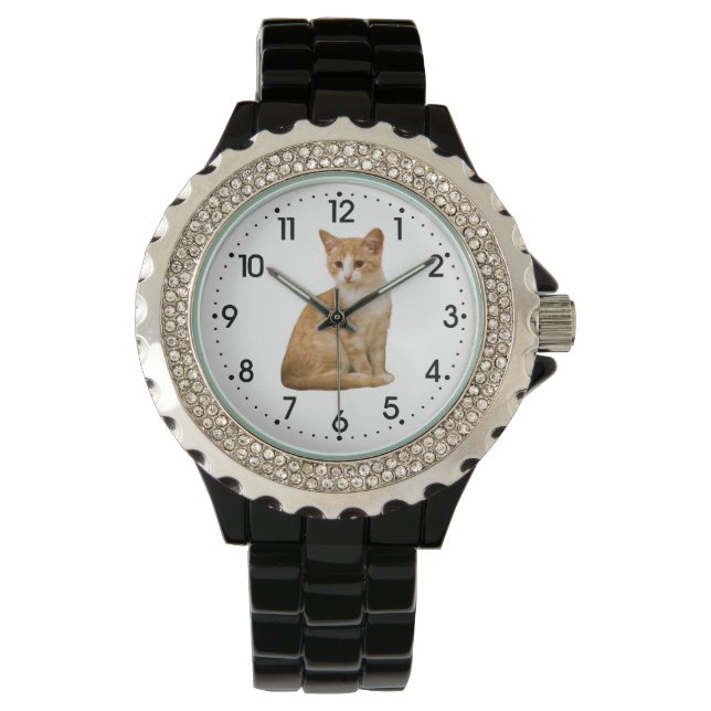 Frauenwache - Katze Armbanduhr (Vorderseite)