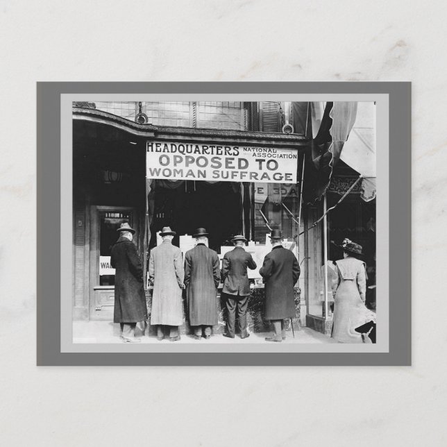 Frauenwahlrecht - Sitz - gegen Postkarte (Vorderseite)