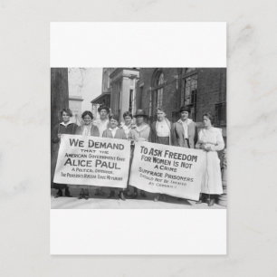 Frauenwahlrechts-Pickets, 1917 Postkarte