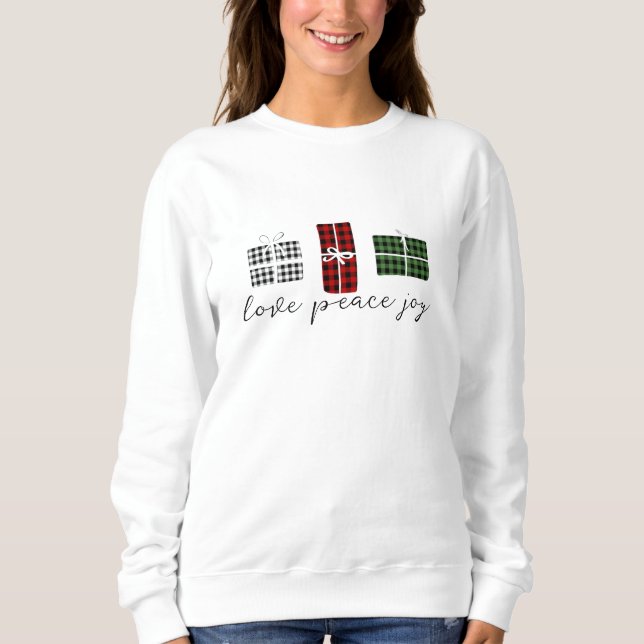 Frauenweihs Niedlicher Weihnachts-Sweater Buffalo  Sweatshirt (Vorderseite)