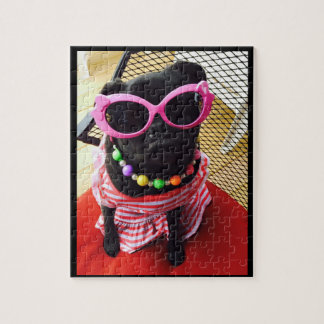 Fräulein Harley Black Pug Puzzle