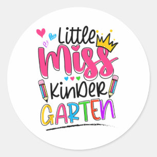 Fräulein Kindergarten-Shirt Ck Zur Schule Kinder Runder Aufkleber