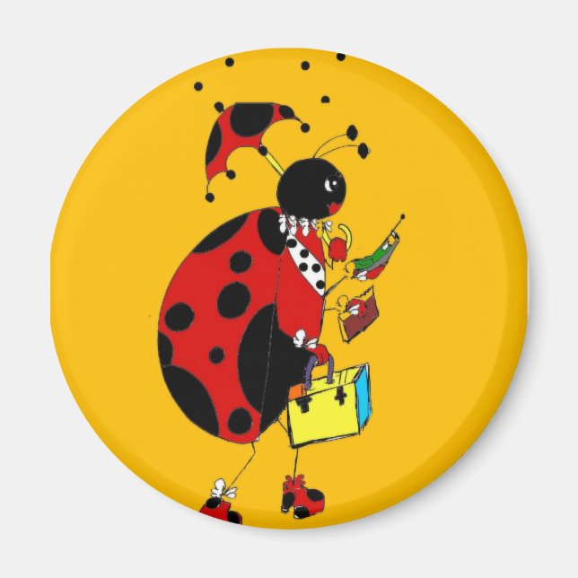 Fräulein Marienkäfer Magnet (Vorne)