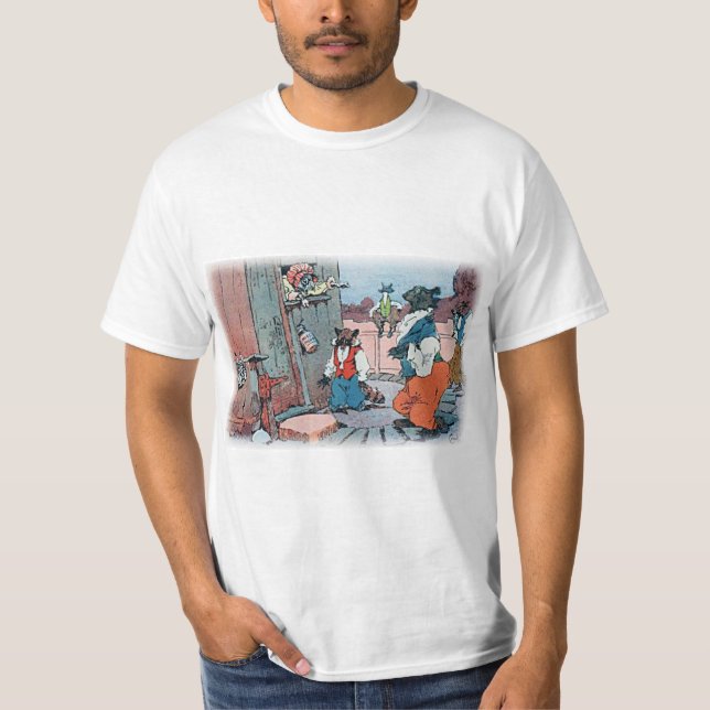 Fräulein Meadows setzte ihren Kopf aus dem Fenster T-Shirt (Vorderseite)