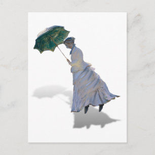 Fräulein Monet ist weggeblasen Postkarte