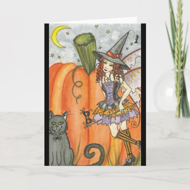 Fräulein Oktober - Halloween-KARTE Karte (Vorderseite)