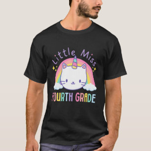 Fräulein Vierte-Klasse-Caticorn-Regenbogen-Einhorn T-Shirt