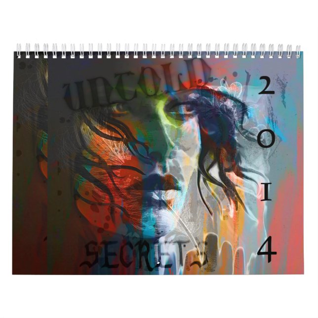 Frauporträt mit 2014 gemischten Medien Kalender (Titelbild)