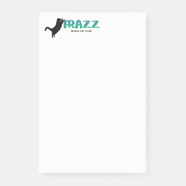Frazz! Schwarze Katzen-Post-Itanmerkungen Post-it Klebezettel (Vorderseite)