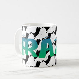 FRAZZ! Schwarze Katzen-Tasse Kaffeetasse